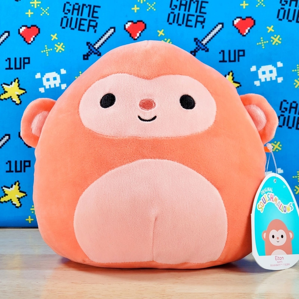 Squishmallow Elton the Orange Monkey 8" UltraSoft Stuffed Animal Plush Toy NWT